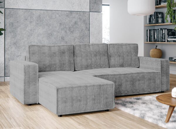 AX LIVING Ecksofa L Form Aydin Cord Schlafsofa Schlaffunktion 258 cm