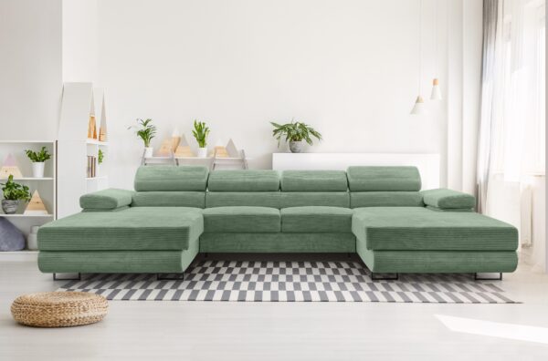 AX LIVING Sofa U Form mit Schlaffunktion Arborio U 352 cm