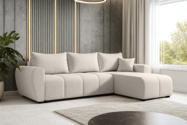 AX LIVING Eckcouch mit Schlaffunktion Malatya L Mini Ecksofa R / L