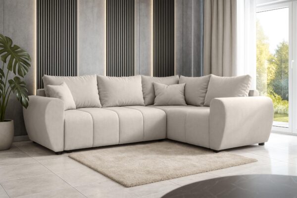 AX LIVING Malatya L Ecksofa mit Schlaffunktion Sofa L 235 cm R / L