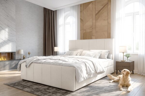 AX LIVING Bett mit Bettkasten 80/90/100/120/140/160/180x200 cm Levente