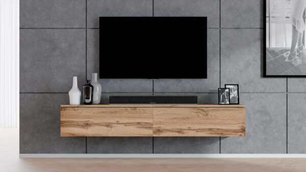 AX LIVING Designer Lowboard Loriano 2x100 cm TV Schrank Stehend / Hängend
