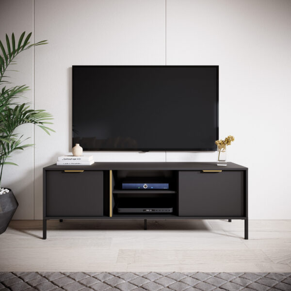AX LIVING Catanian 153 – anthrazit Fernseher Schrank, 153,1 cm breit