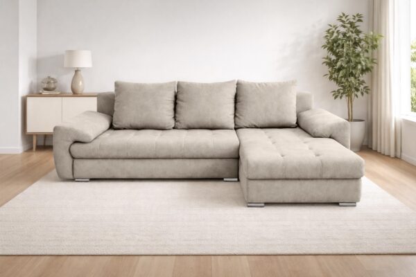 AX LIVING Manisa Wohnzimmer Couch L Sofa mit Schlarffunktion R / L