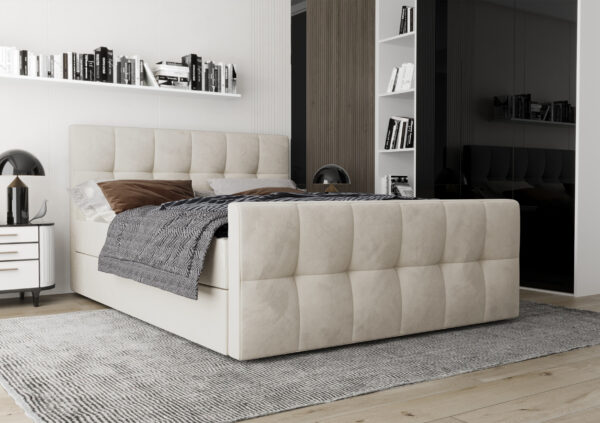 AX LIVING Bett mit Bettkasten 140/160/180x200 cm Settlio