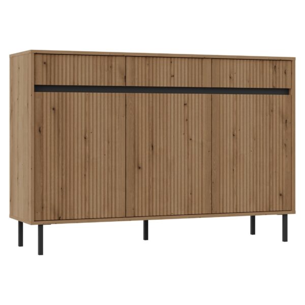 AX LIVING Sideboard Bodrum Kommode 3 Türen 3 Schubladen 149 cm