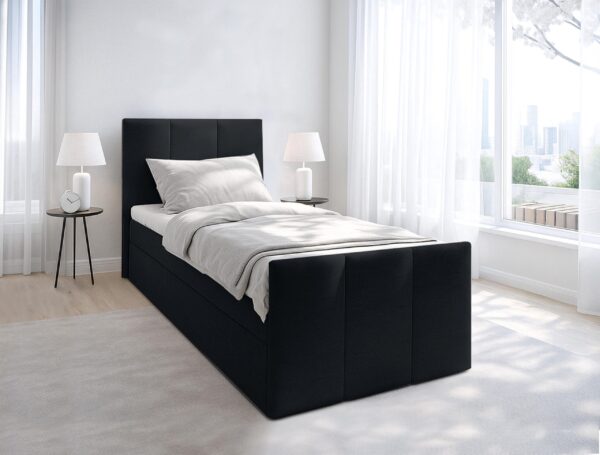 AX LIVING Bett mit Bettkasten 80/90/100/120/140/160/180x200 cm Levente