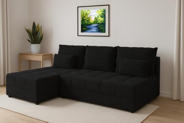 AX LIVING Ecksofa Klein mit Schlaffunktion Dolceo L Steppung 206 cm universell