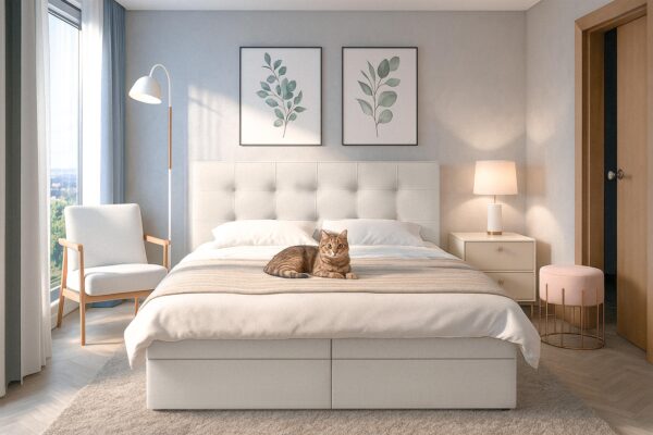 AX LIVING Bett mit Bettkasten 140/160/180x200 cm Belinai