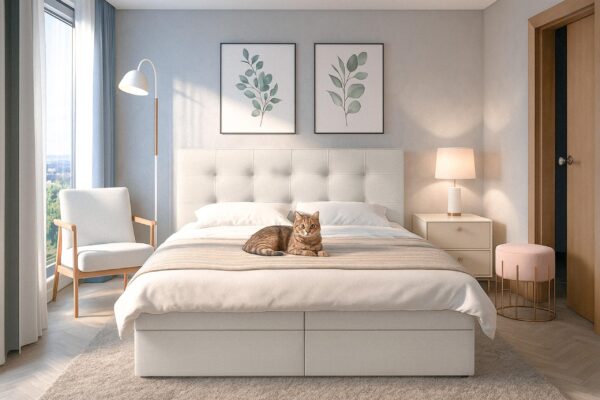 AX LIVING Bett mit Bettkasten 140/160/180x200 cm Belinai