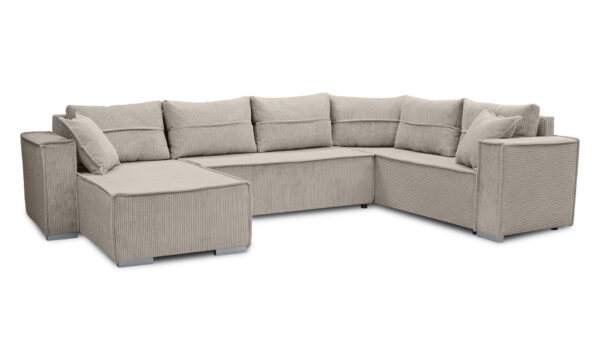 AX LIVING Ecksofas groß Lovere 314 cm mit Schlaffunktion & Strukturstoff