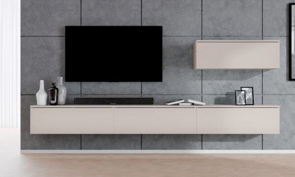 AX LIVING Anbauwand Loriano IV Wohnwand 300 cm breit Stehend / Hängend
