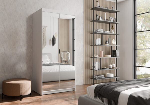 AX LIVING Schrank mit Spiegel Kleiderschrank Storicos 2T