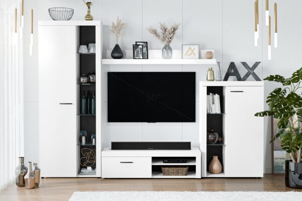AX LIVING Spacoro Wohnwand 270 cm breite, hochwertig, ohne LED