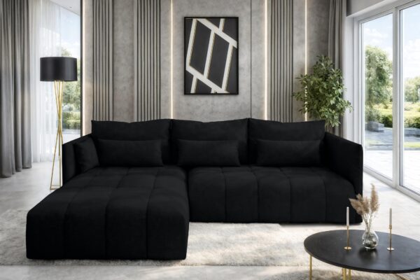 AX LIVING Ecksofa mit Schlaffunktion und Bettkasten Cosmova 248 cm universell