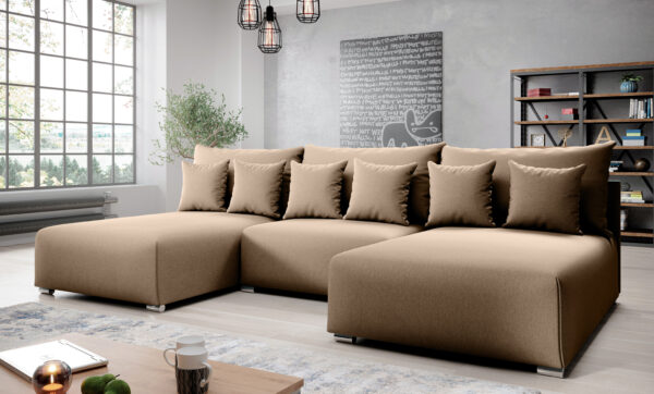 AX LIVING Ecksofa mit Schlaffunktion Ederra U 300 cm breit universell