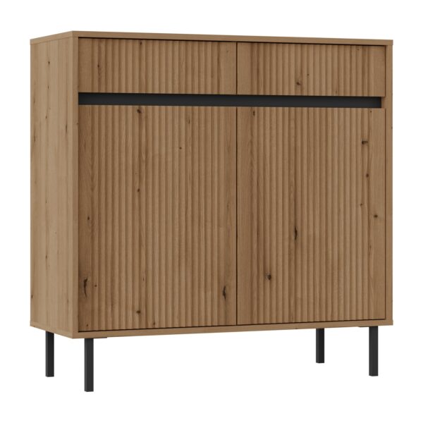 AX LIVING Sideboard Bodrum Kommode 2 Türen 2 Schubladen 100 cm