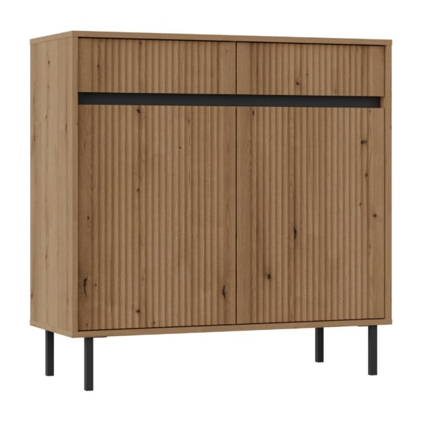 AX LIVING Sideboard Bodrum Kommode 2 Türen 2 Schubladen 100 cm