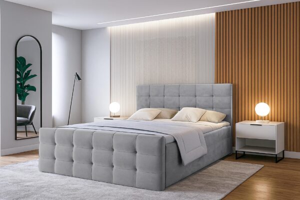 AX LIVING Bett mit Bettkasten 80/90/100/120/140/160/180x200 cm Argentaro