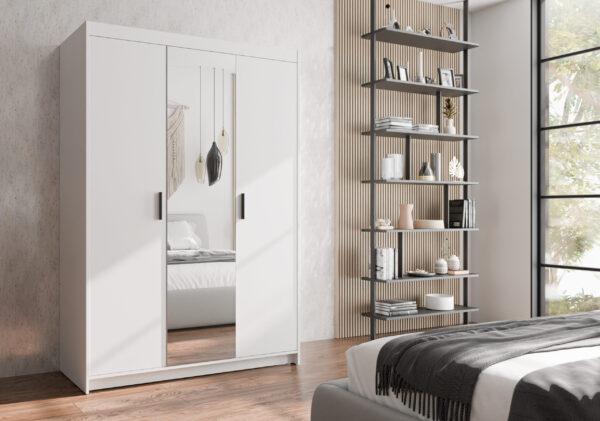 AX LIVING Storicos 3T 3-türiger Kleiderschrank mit Spiegel 133 cm