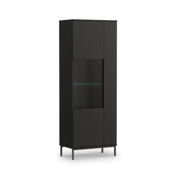 AX LIVING Vitrinenschrank Glas Queba QT07 – 70 cm Breite