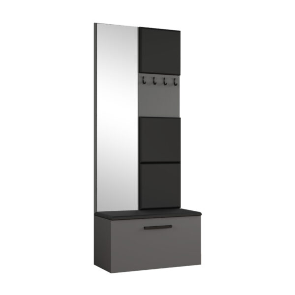 AX LIVING Kleiderschrank mit Spiegel Rosanno III 80,6 cm