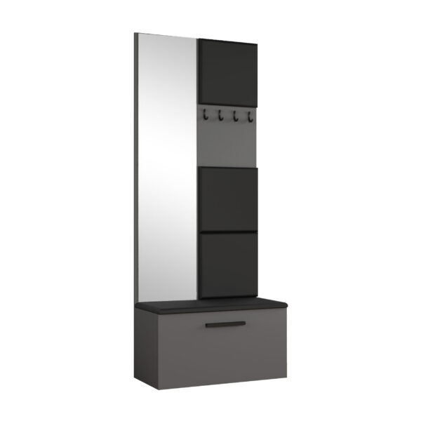AX LIVING Kleiderschrank mit Spiegel Rosanno III 80,6 cm