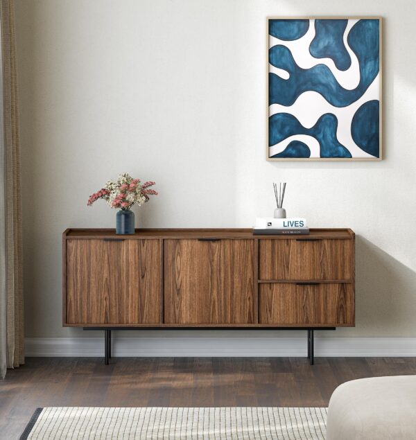 AX LIVING Nordiva Kommode mit Schublade 150 cm Sideboard Holz