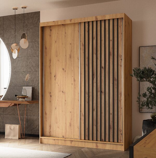 AX LIVING Cabinio Kleiderschrank 150 cm Lamellen