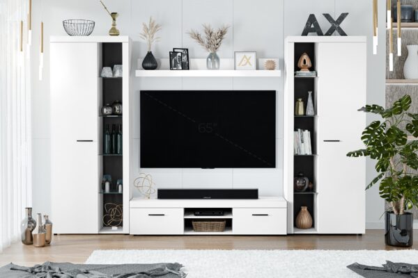 AX LIVING Spacoro XL Wohnwand modern hochwertig 300 cm ohne LED