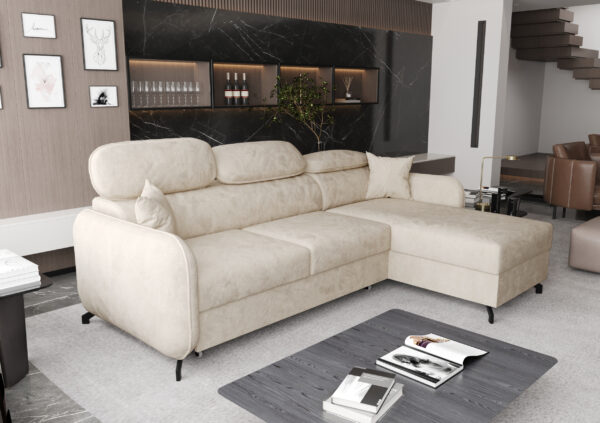 AX LIVING Ecksofa klein mit Schlaffunktion Ribella 5 – 265 cm R / L