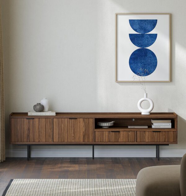 AX LIVING Nordiva TV Lowboard 200 cm Holz TV Möbel Modern