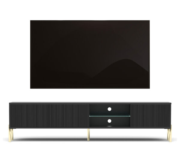 AX LIVING Sideboard Benvie 175 cm – TV Lowboard mit Lamellenfronten