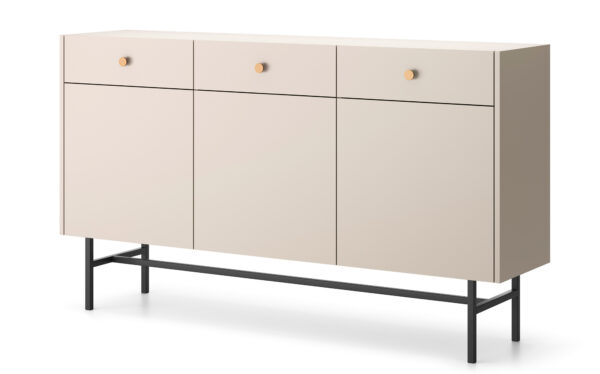 AX LIVING Kommode modern Dinley 155 cm mit Türen & Schubladen