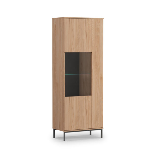 AX LIVING Vitrinenschrank Glas Queba QT07 – 70 cm Breite
