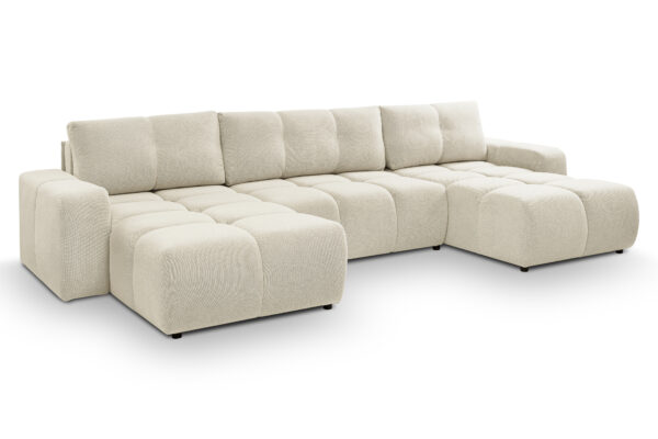 AX LIVING Ecksofa Schlaffunktion Hosio 359cm U-Form Sofa mit Stil und Komfort