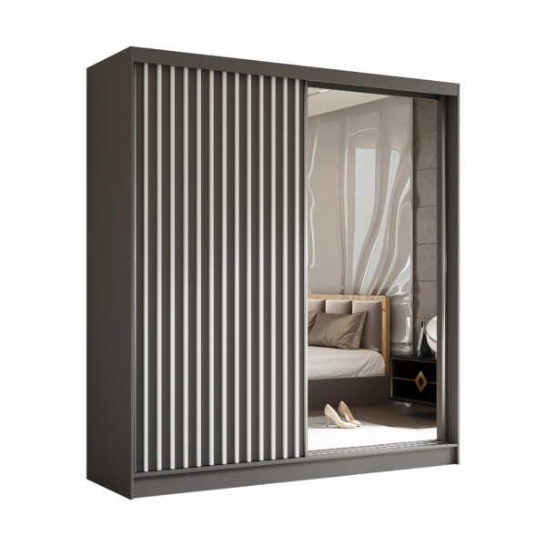 AX LIVING Cabinio Kleiderschrank mit Spiegel 200 cm breit