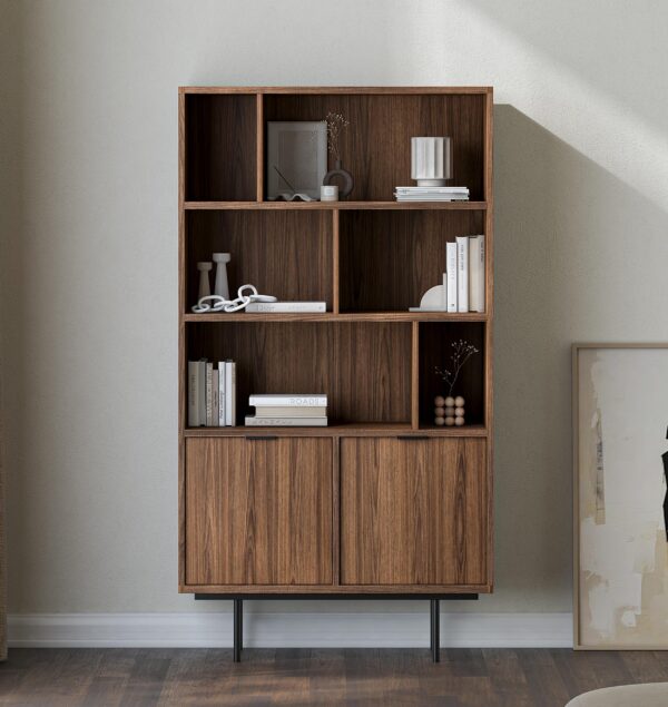 AX LIVING Nordiva Holz Bücherregal 90 cm Modern Regal