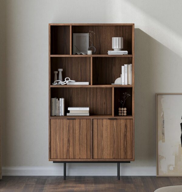 AX LIVING Nordiva Holz Bücherregal 90 cm Modern Regal