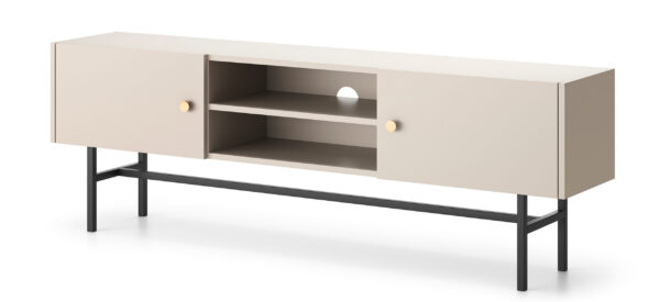 AX LIVING TV Bank Dinley – 155 cm Lowboard mit Metallgestell