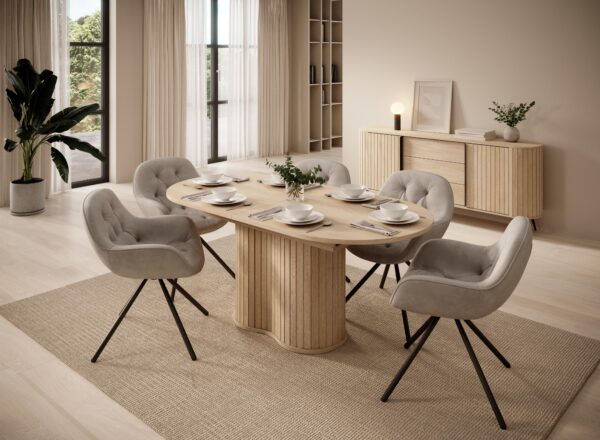 AX LIVING Sanremi ovaler Esstisch ausziehbar 180–220 cm