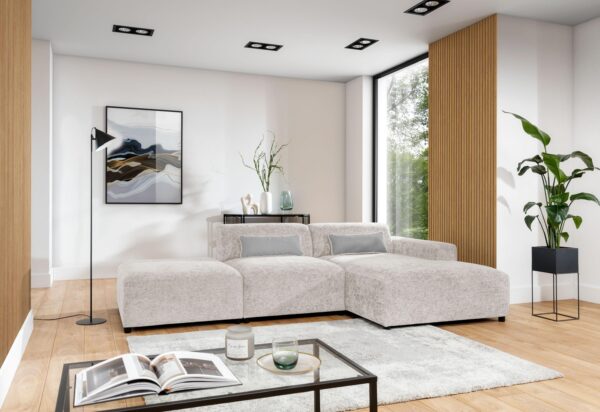 AX LIVING Eckcouch L Form Jughlio Ecksofa mit Hocker 304 cm R / L