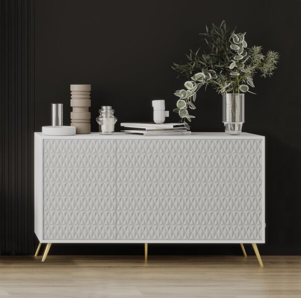 AX LIVING Kommode Delvine 154 cm – strukturiert & mit Füßen
