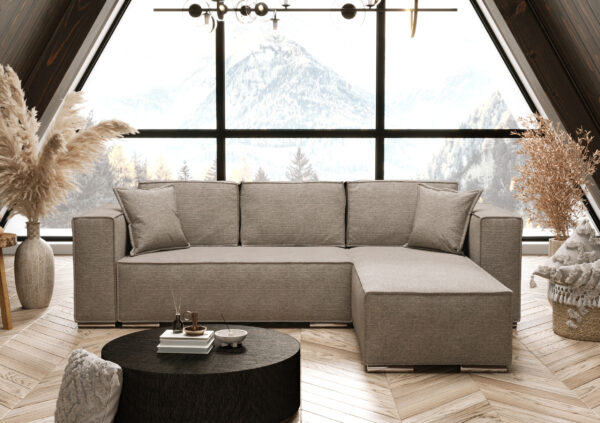 AX LIVING Ecksofa mit Schlaffunktion Vinoria L-Form 255 cm R / L
