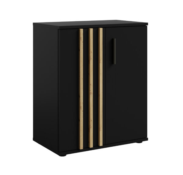 AX LIVING Kommode Schmal Turell 2T – 60 cm breit mit Lamellen