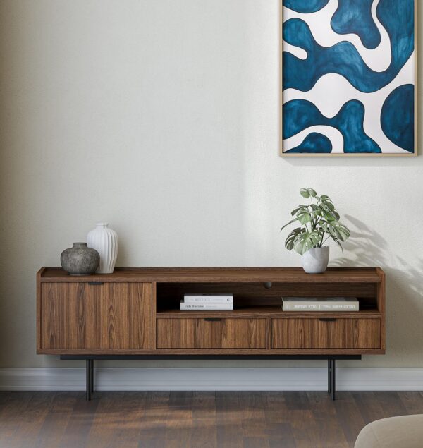 AX LIVING Nordiva Lowboard 150 cm Holz TV Möbel Modern