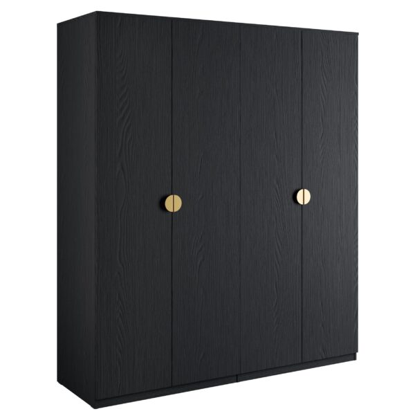 AX LIVING Kleiderschrank Brunelli 179 cm 4-türig Griffe