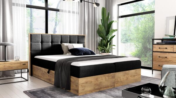 AX LIVING Boxspringbett 140/160/180x200 cm mit Bettkasten Vendio