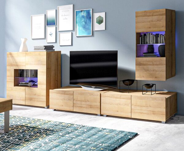 AX LIVING Wohnwand Wohnzimmer Kossana 17 - Modern