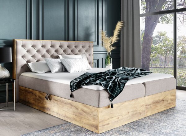 AX LIVING Boxspringbett 140/160/180x200 cm mit Bettkasten Clavio